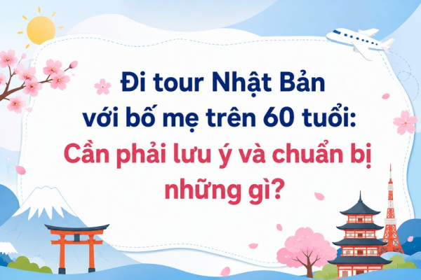 Đi tour Nhật Bản với bố mẹ trên 60 tuổi: Cần chuẩn bị gì?