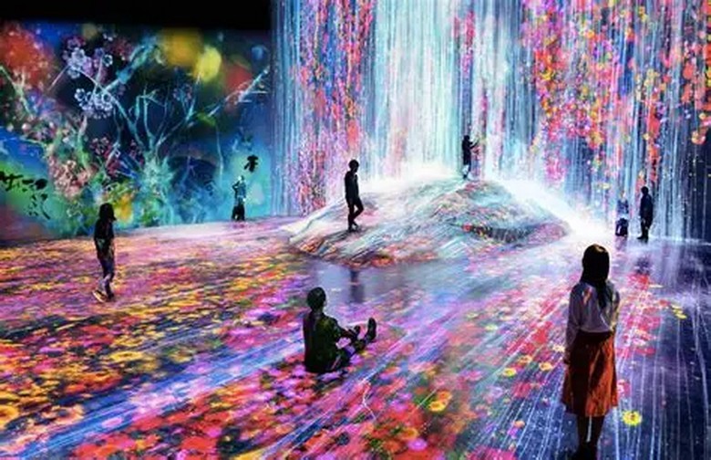Không gian nghệ thuật số rực rỡ trong bảo tàng teamLab ở Tokyo
